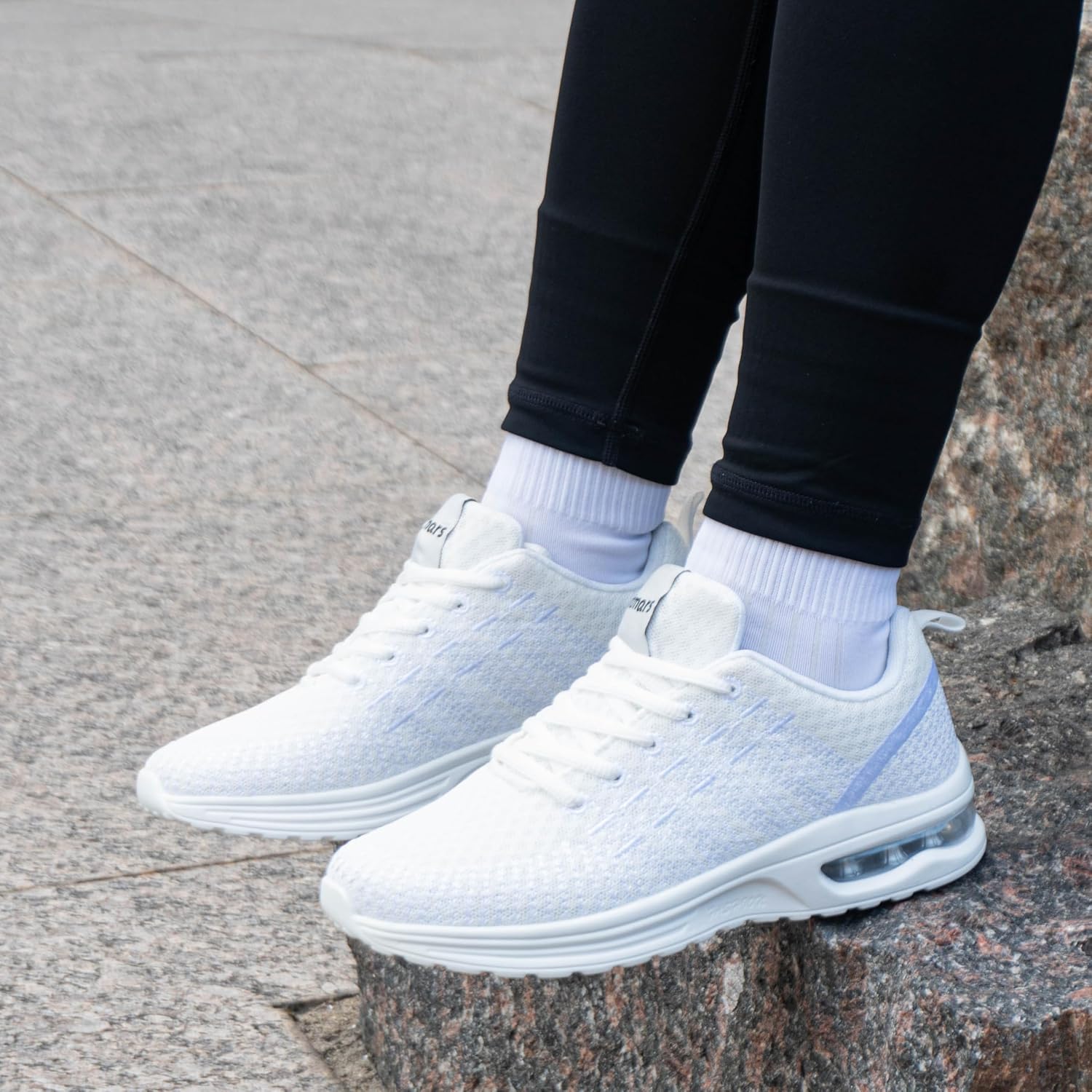 Chaussure de Course Femme Respirante Légères Chaussures de Sport Gym Fitness Athlétiques Chaussures de Running Jogging Sneakers Confortables Taille 36-42 EU Chaussures de Sport Blanc 39 EU