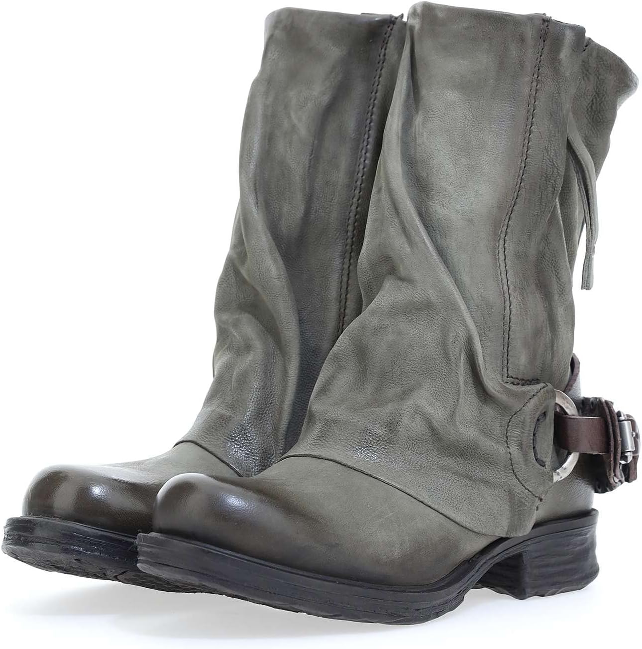A.S.98 SMITH Bottine en Cuir Femme 39 EU Jungle