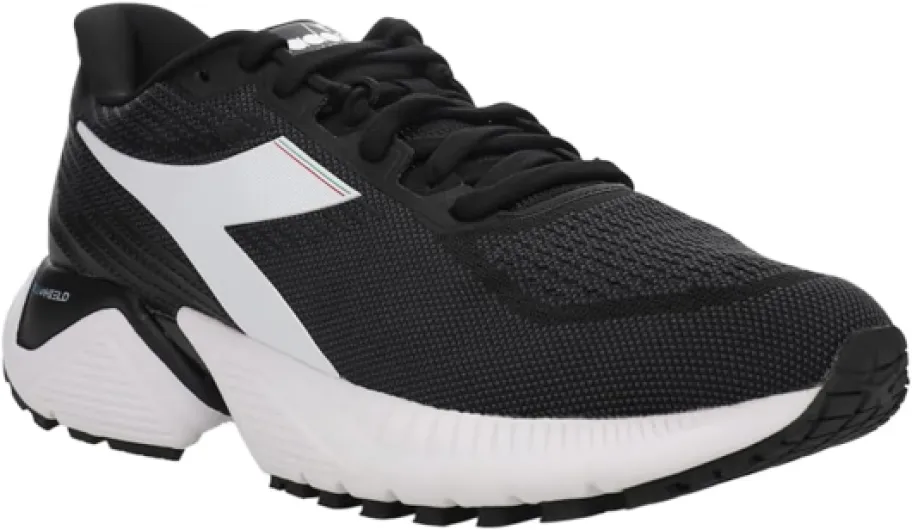 Diadora Mythos Blushield Vigore Baskets de course pour femme Argenté 42.5 EU Noir Blanc