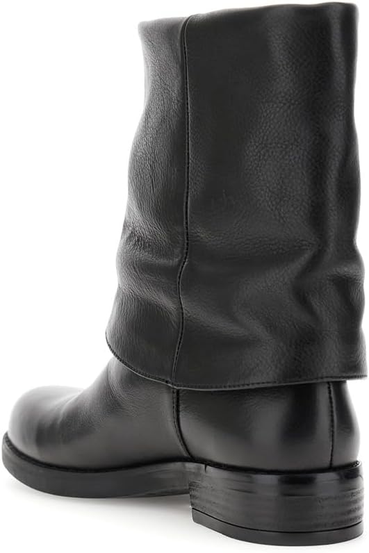 Bottines En Cuir À Revers, Pour Femme, Couleur 38 EU Nero