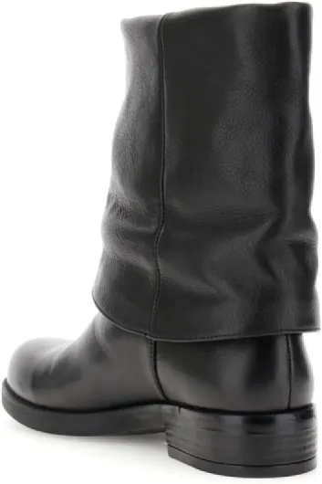 Bottines En Cuir À Revers, Pour Femme, Couleur 38 EU Nero